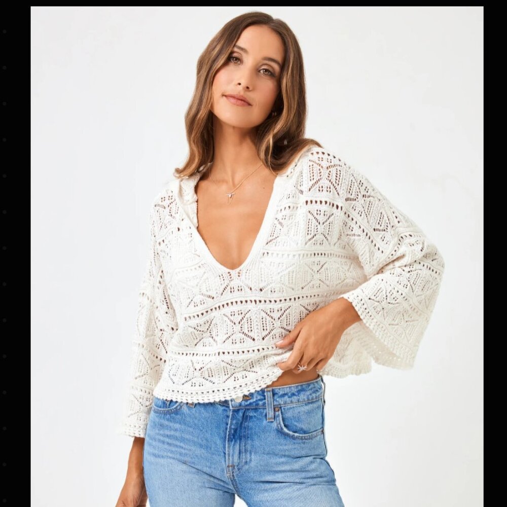 L Space - Diamond Eyes Sweater - Cream - Picture 2 of 6